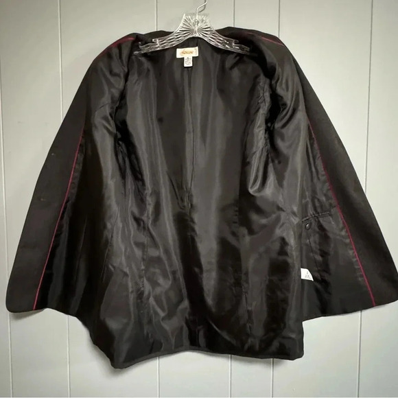 TALBOTS Vintage Charcoal Gray Classic Wool Blazer Gold Tone Buttons Size 8 - Picture 5 of 9